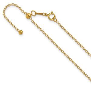 1/20 14K Gold Filled 1.7mm Adj. Hollow Cable Chain Necklace, 22 inch